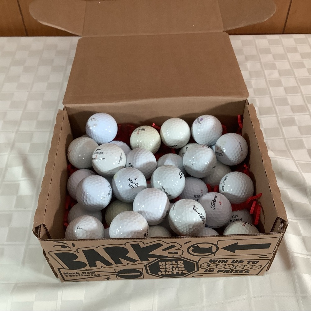 37 mixed used golf balls top flite, mayfield, titleist,